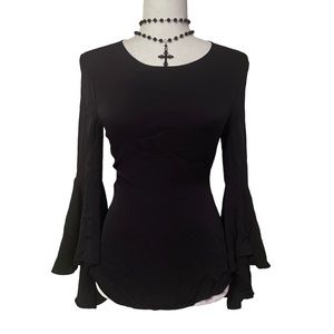 Milly Bell Sleeve Silk Blouse